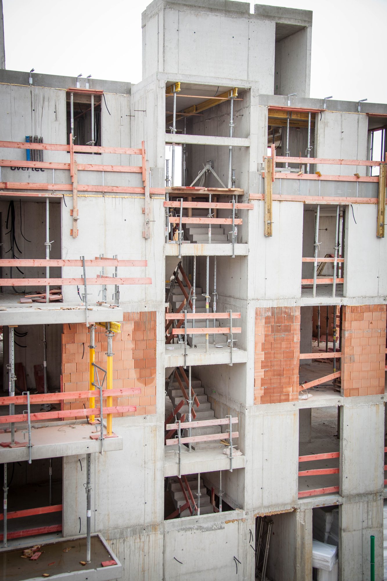 Wohnanlage Germering – Treppenhauskern im Rohbau